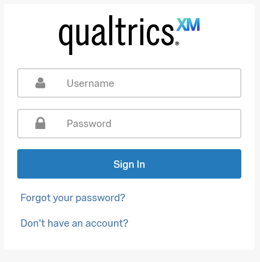 Qualtrics Login Page